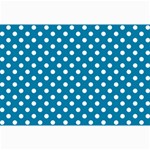 Polka Dots - White on Cerulean Collage 12  x 18 