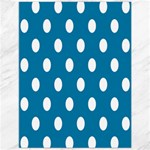 Polka Dots - White on Cerulean Canvas 12  x 16 