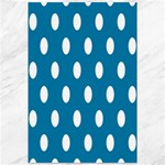 Polka Dots - White on Cerulean Canvas 12  x 18 