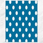 Polka Dots - White on Cerulean Canvas 18  x 24 