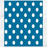 Polka Dots - White on Cerulean Canvas 20  x 24 
