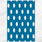 Polka Dots - White on Cerulean Canvas 20  x 30 