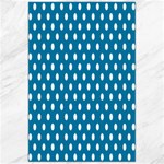 Polka Dots - White on Cerulean Canvas 24  x 36 