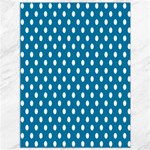 Polka Dots - White on Cerulean Canvas 36  x 48 