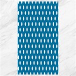 Polka Dots - White on Cerulean Canvas 40  x 72 