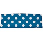 Polka Dots - White on Cerulean Body Pillow Case (Dakimakura) (One Side)