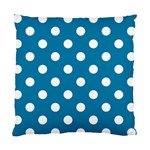 Polka Dots - White on Cerulean Standard Cushion Case (One Side)