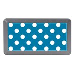 Polka Dots - White on Cerulean Memory Card Reader (Mini)