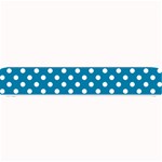 Polka Dots - White on Cerulean Small Bar Mat