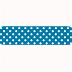 Polka Dots - White on Cerulean Medium Bar Mat