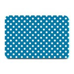 Polka Dots - White on Cerulean Plate Mat