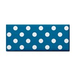 Polka Dots - White on Cerulean Hand Towel