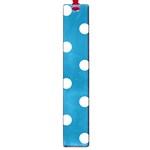Polka Dots - White on Cerulean Large Book Mark
