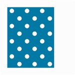 Polka Dots - White on Cerulean Small Garden Flag (Two Sides)