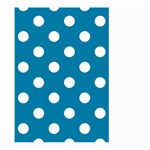Polka Dots - White on Cerulean Large Garden Flag (Two Sides)