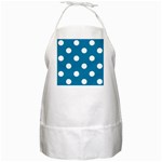 Polka Dots - White on Cerulean BBQ Apron