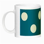 Polka Dots - White on Cerulean Night Luminous Mug