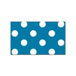 Polka Dots - White on Cerulean Sticker Rectangular (100 pack)