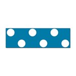 Polka Dots - White on Cerulean Sticker (Bumper)