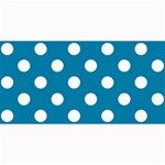 Polka Dots - White on Cerulean 4  x 8  Photo Cards