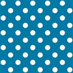 Polka Dots - White on Cerulean ScrapBook Page 8  x 8 