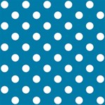 Polka Dots - White on Cerulean ScrapBook Page 12  x 12 