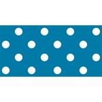 Polka Dots - White on Cerulean YOU ARE INVITED 3D Greeting Card (8x4)