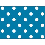 Polka Dots - White on Cerulean Birthday Cake 3D Greeting Card (7x5)