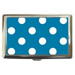 Polka Dots - White on Cerulean Cigarette Money Case
