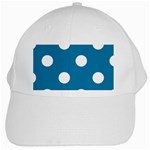Polka Dots - White on Cerulean White Cap