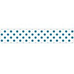 Polka Dots - Cerulean on White Flano Scarf (Large)