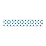 Polka Dots - Cerulean on White Flano Scarf (Mini)