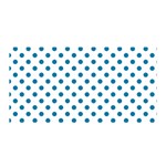 Polka Dots - Cerulean on White Satin Wrap