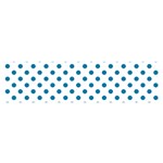 Polka Dots - Cerulean on White Satin Scarf (Oblong)