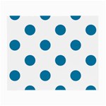 Polka Dots - Cerulean on White Small Glasses Cloth (2 Sides)