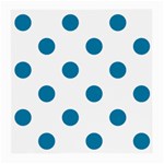Polka Dots - Cerulean on White Medium Glasses Cloth