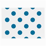 Polka Dots - Cerulean on White Large Glasses Cloth