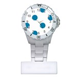Polka Dots - Cerulean on White Nurses Watch