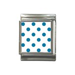 Polka Dots - Cerulean on White Italian Charm (13mm)