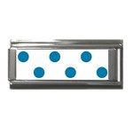 Polka Dots - Cerulean on White Superlink Italian Charm (9mm)