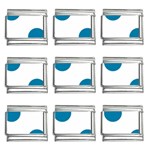 Polka Dots - Cerulean on White 9mm Italian Charm (9 pack)