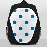 Polka Dots - Cerulean on White Backpack Bag