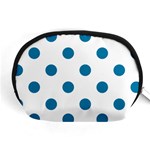 Polka Dots - Cerulean on White Accessory Pouch (Medium)