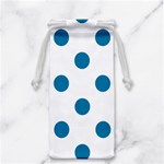 Polka Dots - Cerulean on White Jewelry Bag