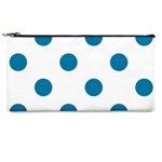 Polka Dots - Cerulean on White Pencil Case