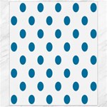 Polka Dots - Cerulean on White Canvas 8  x 10 