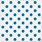 Polka Dots - Cerulean on White Canvas 12  x 12 