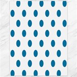Polka Dots - Cerulean on White Canvas 12  x 16 
