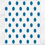 Polka Dots - Cerulean on White Canvas 16  x 20 