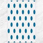 Polka Dots - Cerulean on White Canvas 20  x 30 